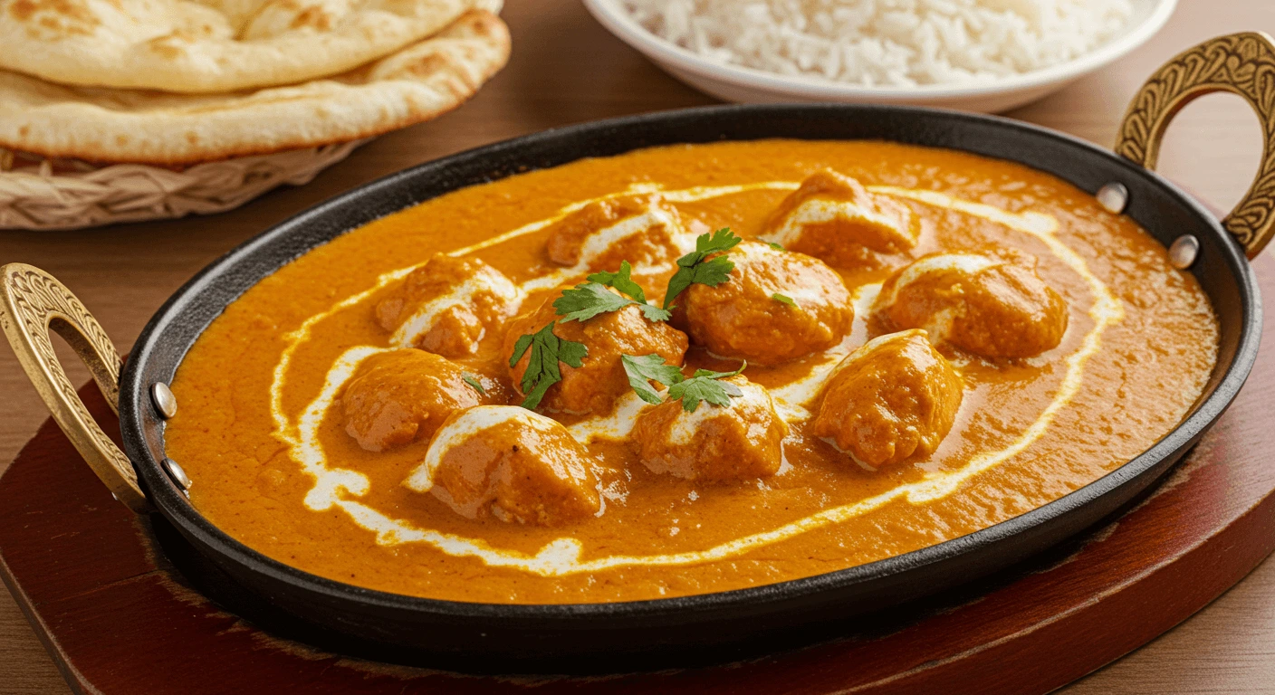 Butter Chicken: A Step-by-Step Guide to Perfect Flavor 5 Creamy Butter Chicken with Spices and Garnish