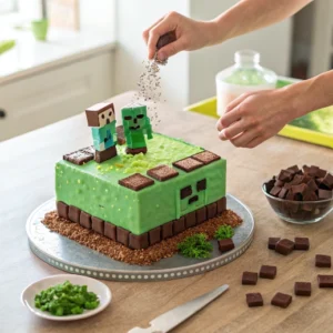 7 Easy Steps to Bake the Perfect Minecraft Cake at Home 6 Adding the Final Touches to a Minecraft Cake