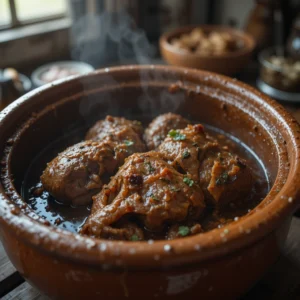 7 Essential Steps to Cooking Tender Goat Meat Stew at Home 5 Goat meat marinating in a flavorful blend of herbs and spices.