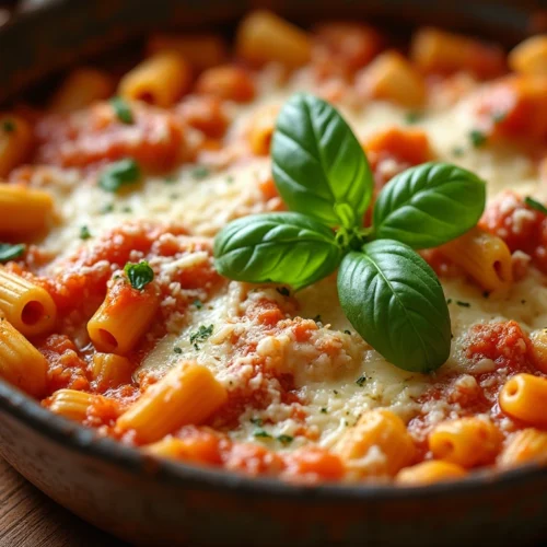 Comforting Meatless Baked Ziti