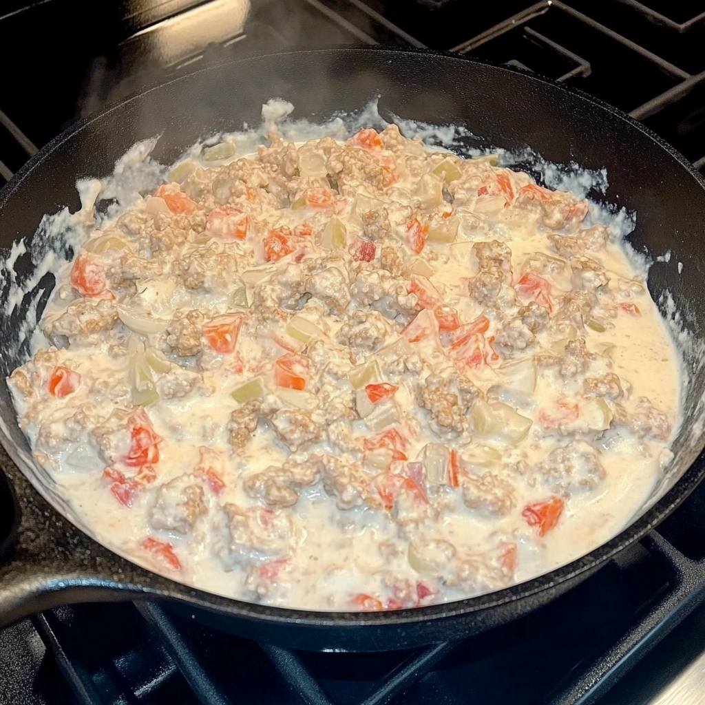 Cream Cheese Stuffed Peppers Recipe – The Cheesy Comfort You Didn’t Know You Needed 5 Filling bell peppers with cream cheese beef mixture